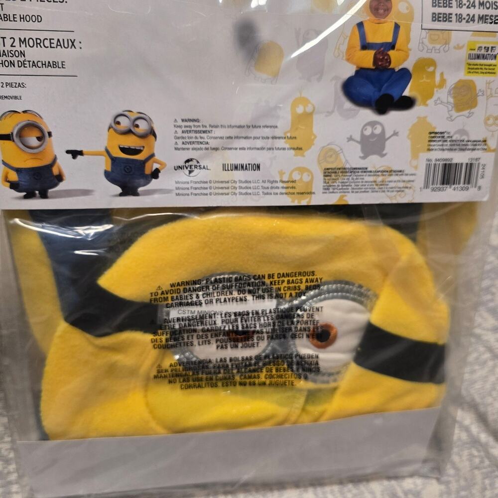 Minions Toddler Baby Costume 18-24 Months NWT - Picture 3 of 4